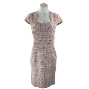 NEW Grace Karin Women's Pink Tweed Cap Sleeve Knee Length Pencil Sheath Dress S